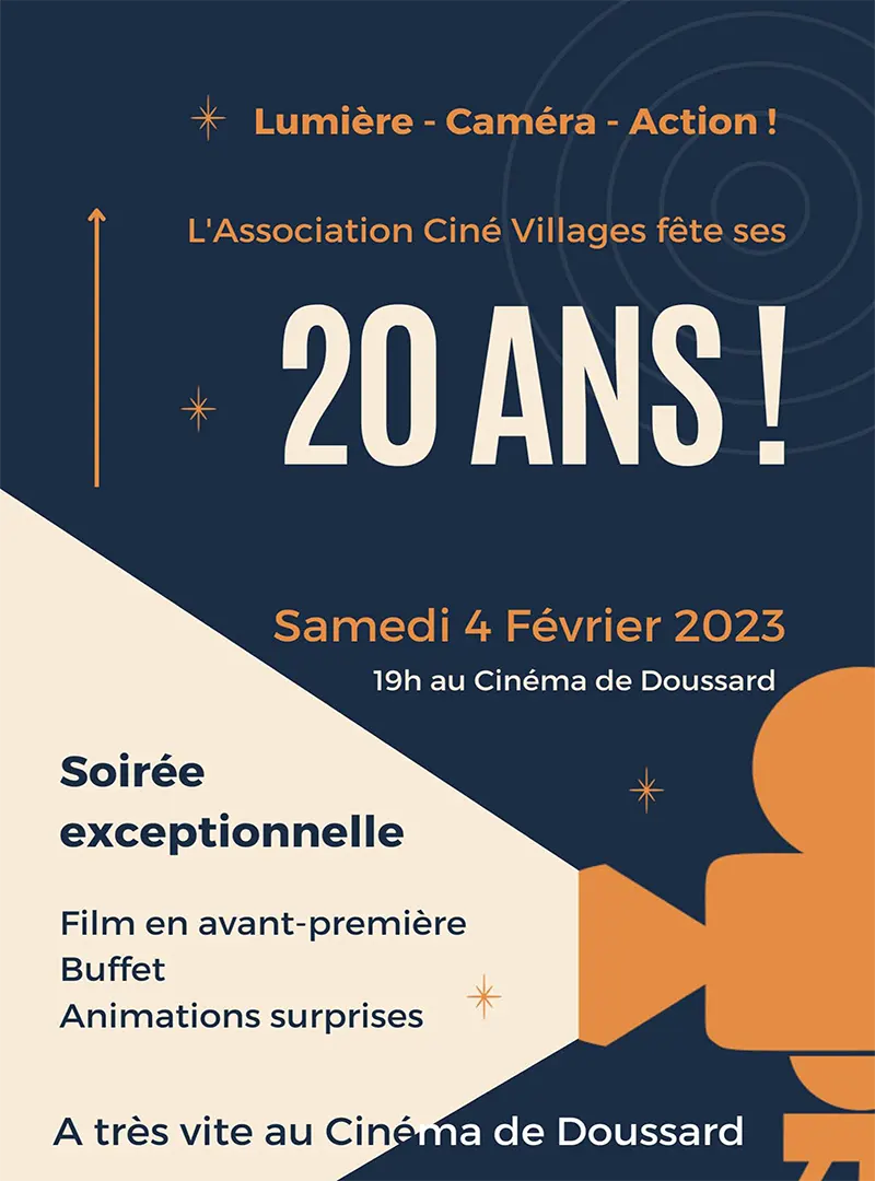 Soirée anniversaire des 20 ans de Ciné Villages