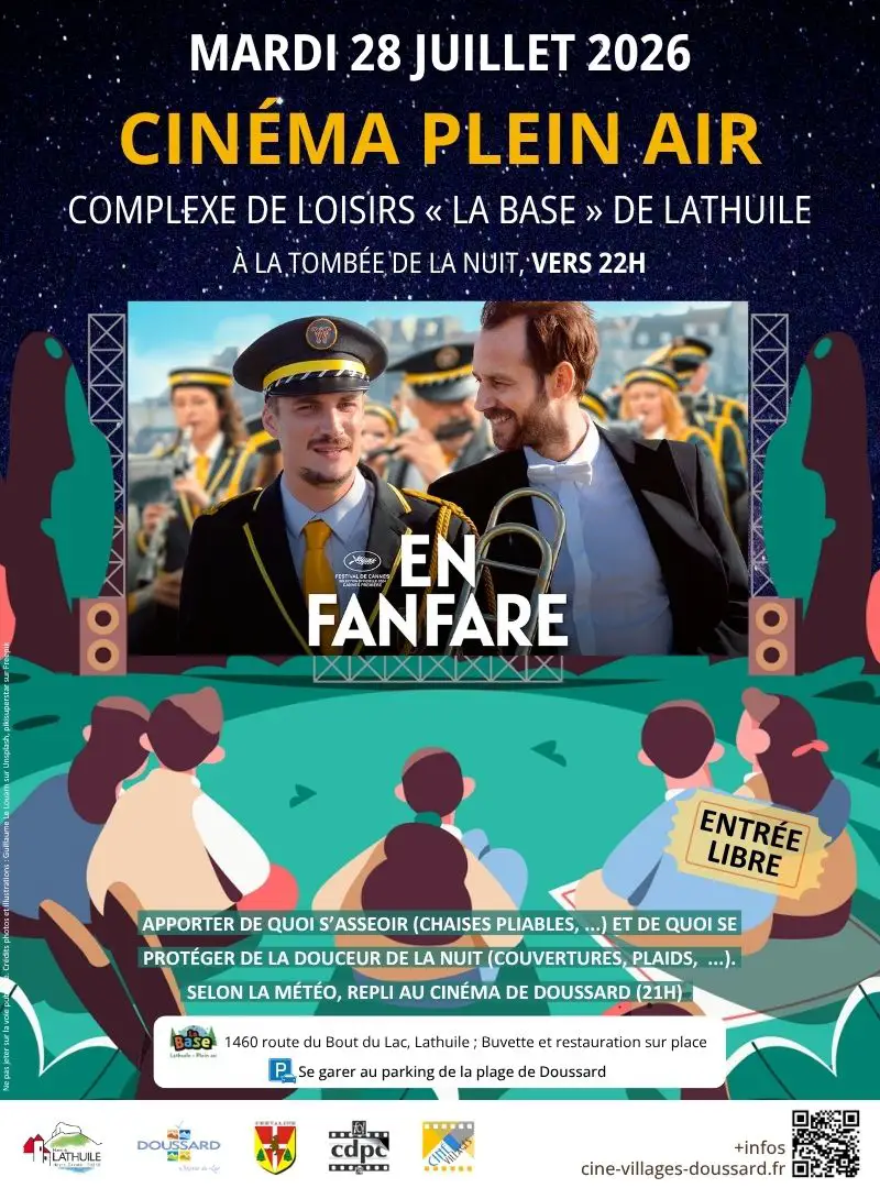 Séance cinéma plein-air du mardi 28 juillet 2026 à Lathuile
